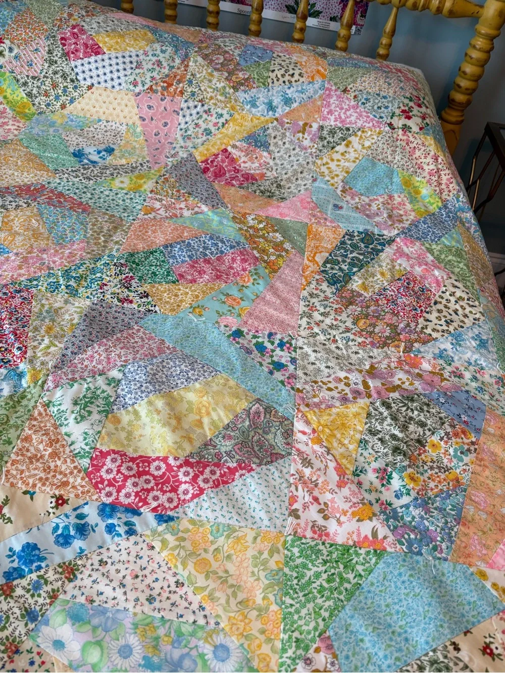 Handmade crazy quilt. Excellent condition - 86x74”